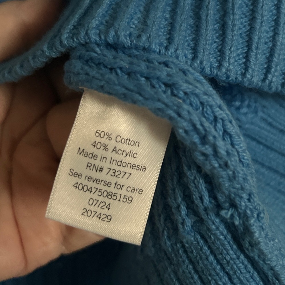 NWT Sonoma Vibrant Blue V-Neck Sweater Sz L​​​ - Picture 14 of 16